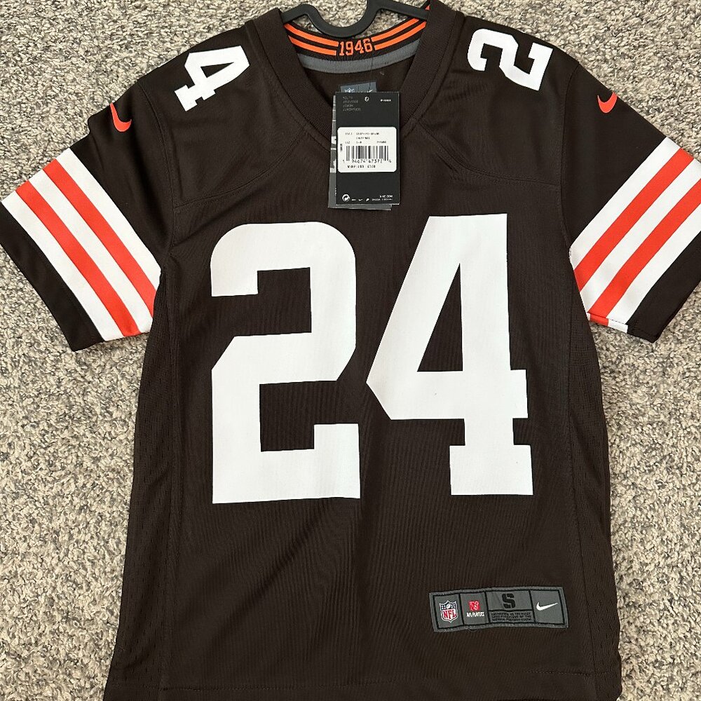 Nike Youth Small - Replica Nick Chubb Browns Game Jersey